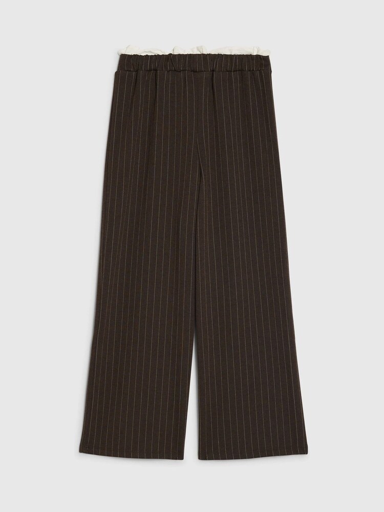 River Island Brown Side Stripe Waistband Wide Leg Trousers - Image 2 of 4