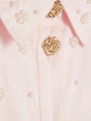 River Island Pink Embellished Shirt Dress - Image 3 of 3