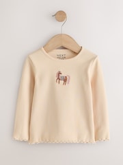 Brown/Cream Horse - Hauts côtelés à manches longues 5 Pack (3mois-7ans) - Image 6 de 9