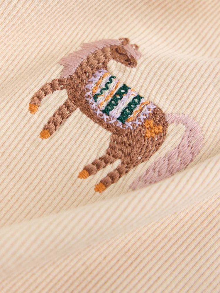 Brown/Cream Horse - Hauts côtelés à manches longues 5 Pack (3mois-7ans) - Image 9 de 9