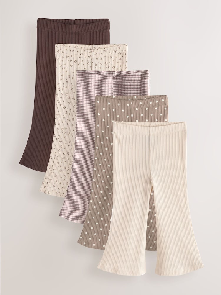 Nøytral - Ribbestrikkede Flare Leggings 5 Pakke (1 til327år) - Bilde 1 av 9 Nøytral - Ribbestrikkede Flare Leggings 5 Pakke (1 til327år) - Bilde 1 av 9