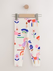 Pink Rainbow Horse Ribbed Leggings 5 Pack (3mths-7yrs) - Image 2 of 10