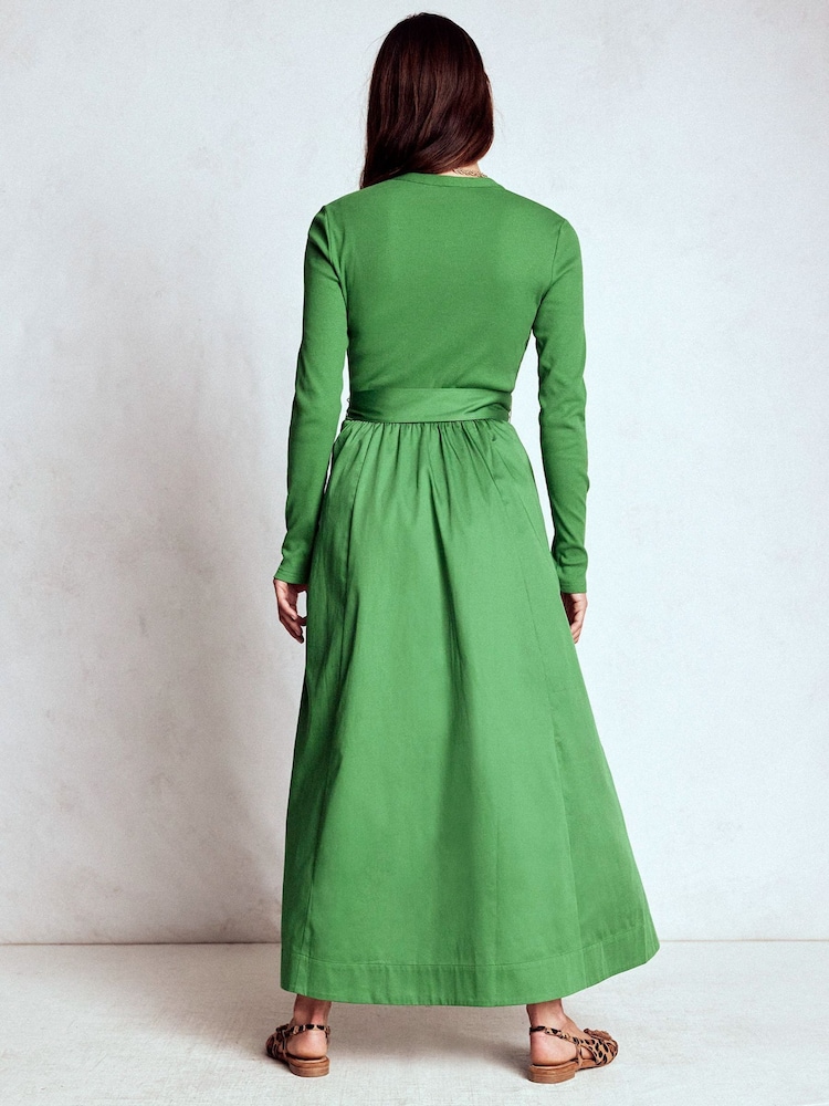 Buy Boden Green Button Detail Mix Dress from Next USA Buy Boden Green Button Detail Mix Dress from Next USA