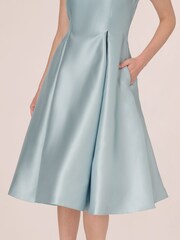 Adrianna Papell Blue Key Hole Mikado Dress - Image 4 of 6