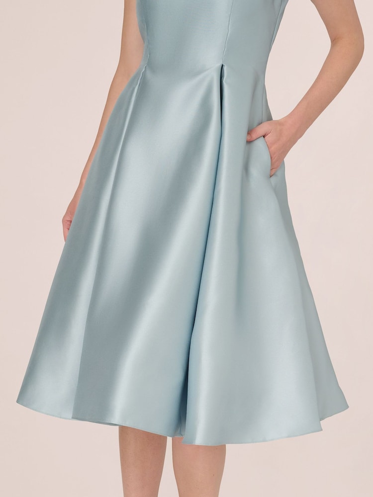 Buy Adrianna Papell Blue Key Hole Mikado Dress from Next Gibraltar