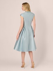 Adrianna Papell Blue Key Hole Mikado Dress - Image 6 of 6