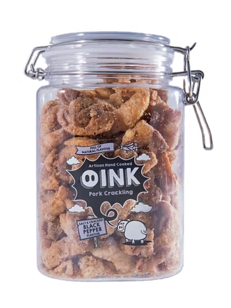 Oink Black Pepper Pork Crackling Gifting Jar 280g - Image 1 of 3 Oink Black Pepper Pork Crackling Gifting Jar 280g - Image 1 of 3