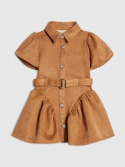 River Island Brown Suedette Prom Dress - Image 1 of 4