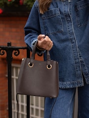 LRM Goods The Gracie Leather Bucket Brown Bag - Image 1 of 6