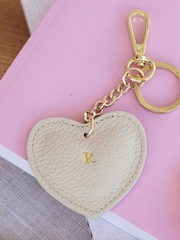 LRM Goods Natural The Leather Heart Keyring - Image 1 of 2