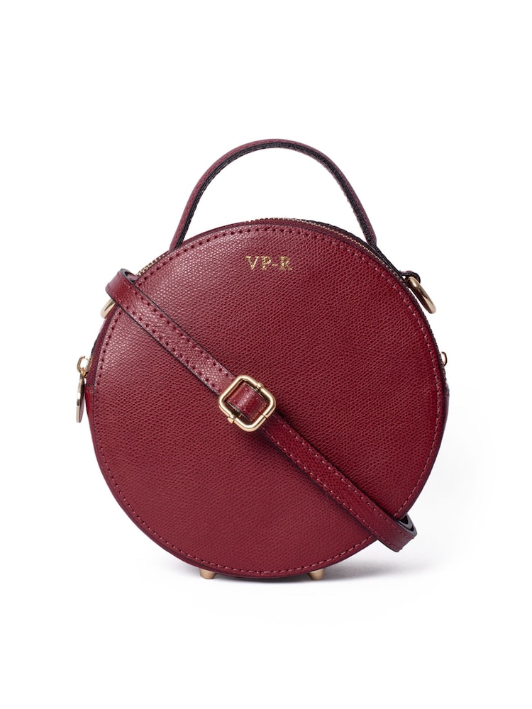 LRM Goods Red The Rosie Leather Circle Bag - Image 2 of 3 LRM Goods Red The Rosie Leather Circle Bag - Image 2 of 3