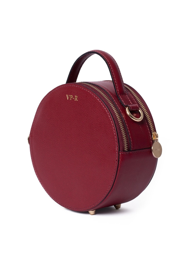 LRM Goods Red The Rosie Leather Circle Bag - Image 3 of 3 LRM Goods Red The Rosie Leather Circle Bag - Image 3 of 3