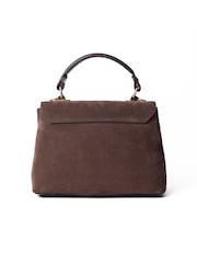 LRM Goods The Suede Lucinda Top Brown Handle Bag - Image 3 of 6