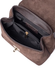 LRM Goods The Suede Lucinda Top Brown Handle Bag - Image 5 of 6