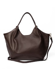 LRM Goods The Lily Leather Brown Tote Bag - Image 2 of 4