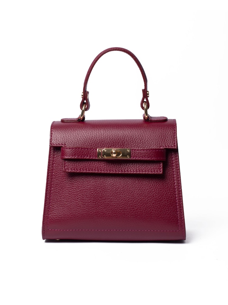 LRM Goods Red The Polly Leather Top Handle Bag - Image 5 of 5 LRM Goods Red The Polly Leather Top Handle Bag - Image 5 of 5