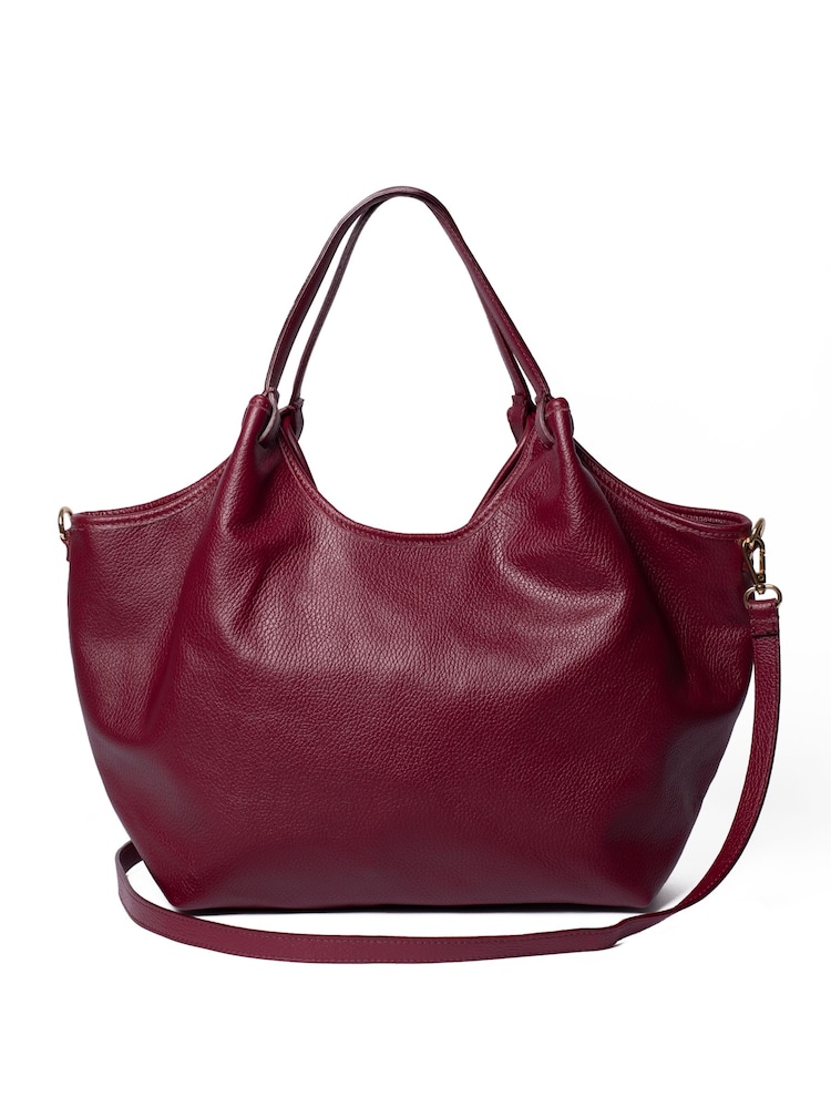 LRM Goods Red The Lily Leather Tote Bag - Image 2 of 4