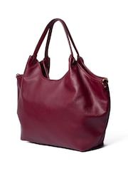 LRM Goods Red The Lily Leather Tote Bag - Image 3 of 4