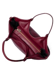 LRM Goods Red The Lily Leather Tote Bag - Image 4 of 4