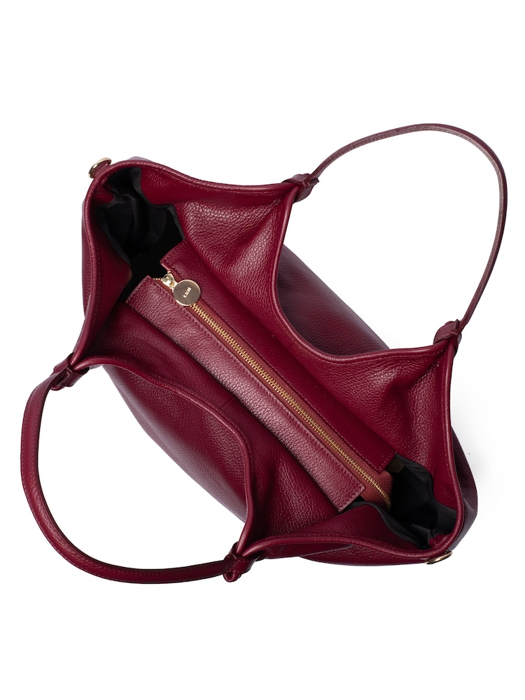 LRM Goods Red The Lily Leather Tote Bag - Image 4 of 4