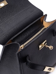 LRM Goods The Polly Leather Top Handle Black Bag - Image 7 of 7