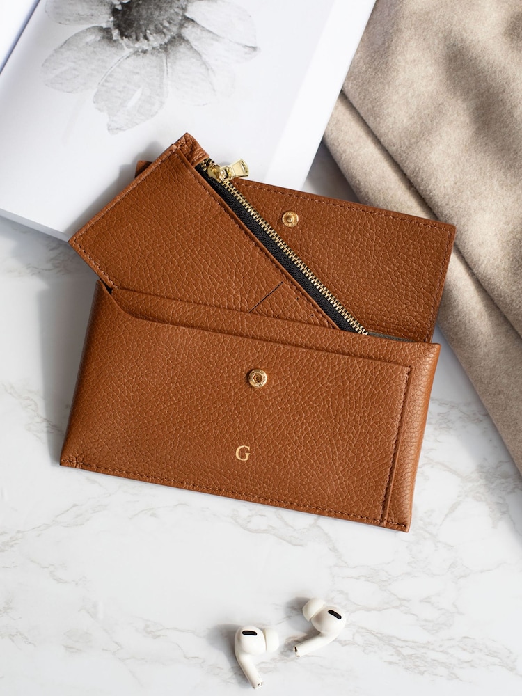 LRM Goods The Leather Lady Brown Wallet with Insert - Image 1 of 4 LRM Goods The Leather Lady Brown Wallet with Insert - Image 1 of 4