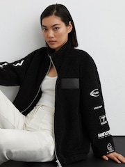 McLaren Black Racing Logo Fleece Jacket Unisex-Fit - Image 1 of 9