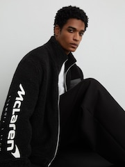 McLaren Black Racing Logo Fleece Jacket Unisex-Fit - Image 7 of 9