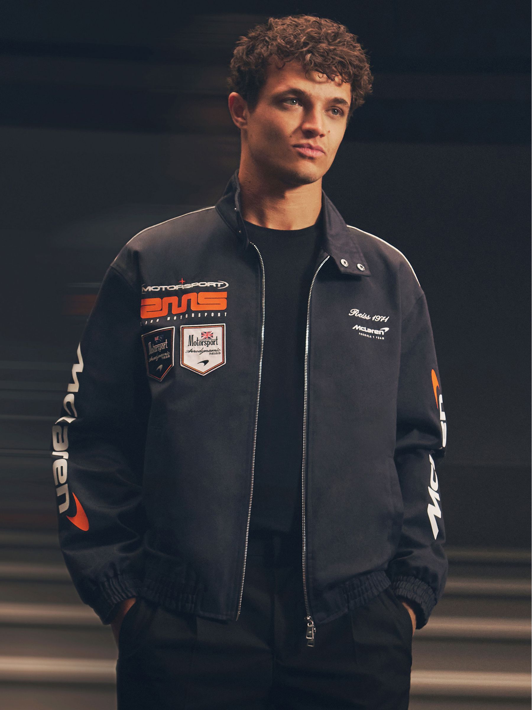 McLaren ナイロンジャケット ロゴ入り Buy Reiss Navy Mercer McLaren Racing Logo Jacket Unisex-Fit from