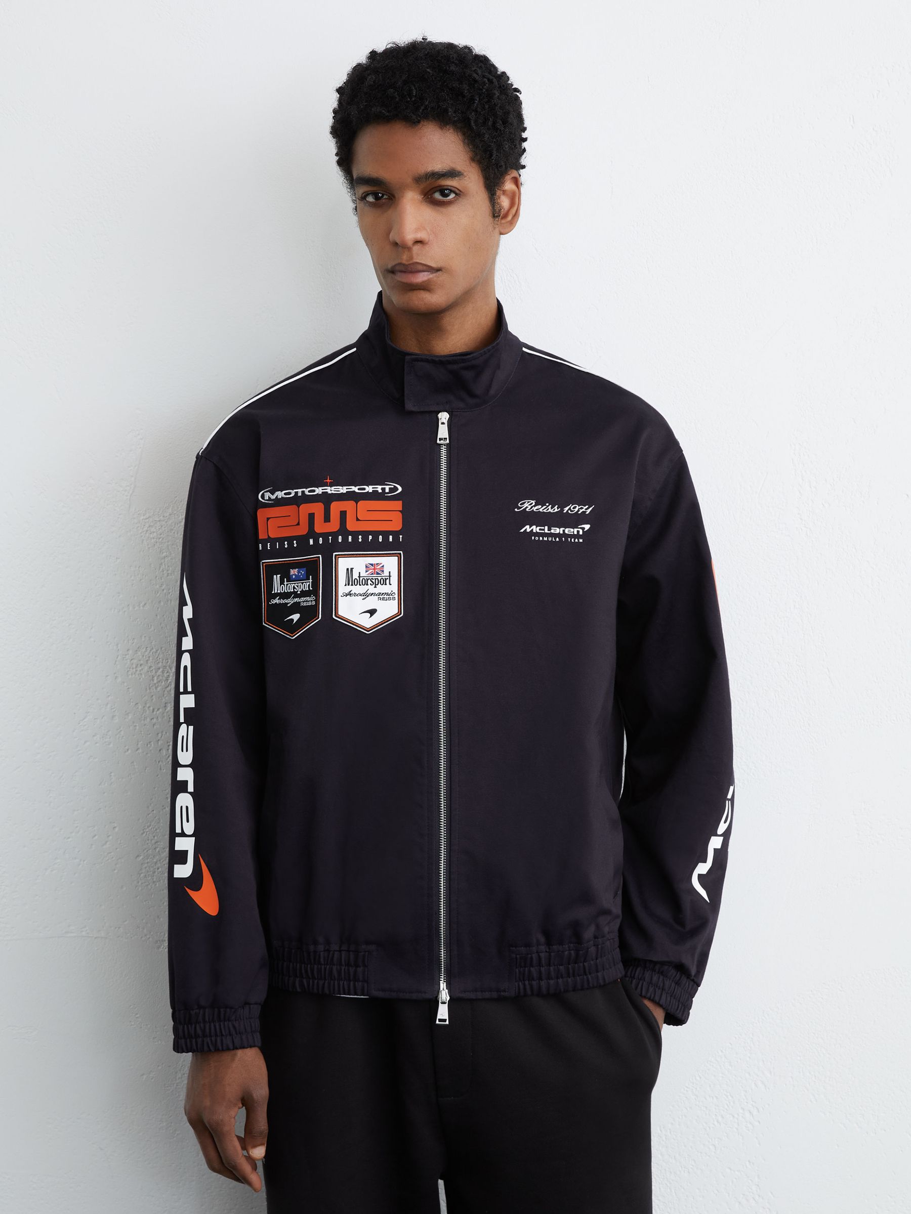 Buy Reiss Navy Mercer McLaren Racing Logo Jacket Unisex-Fit from
