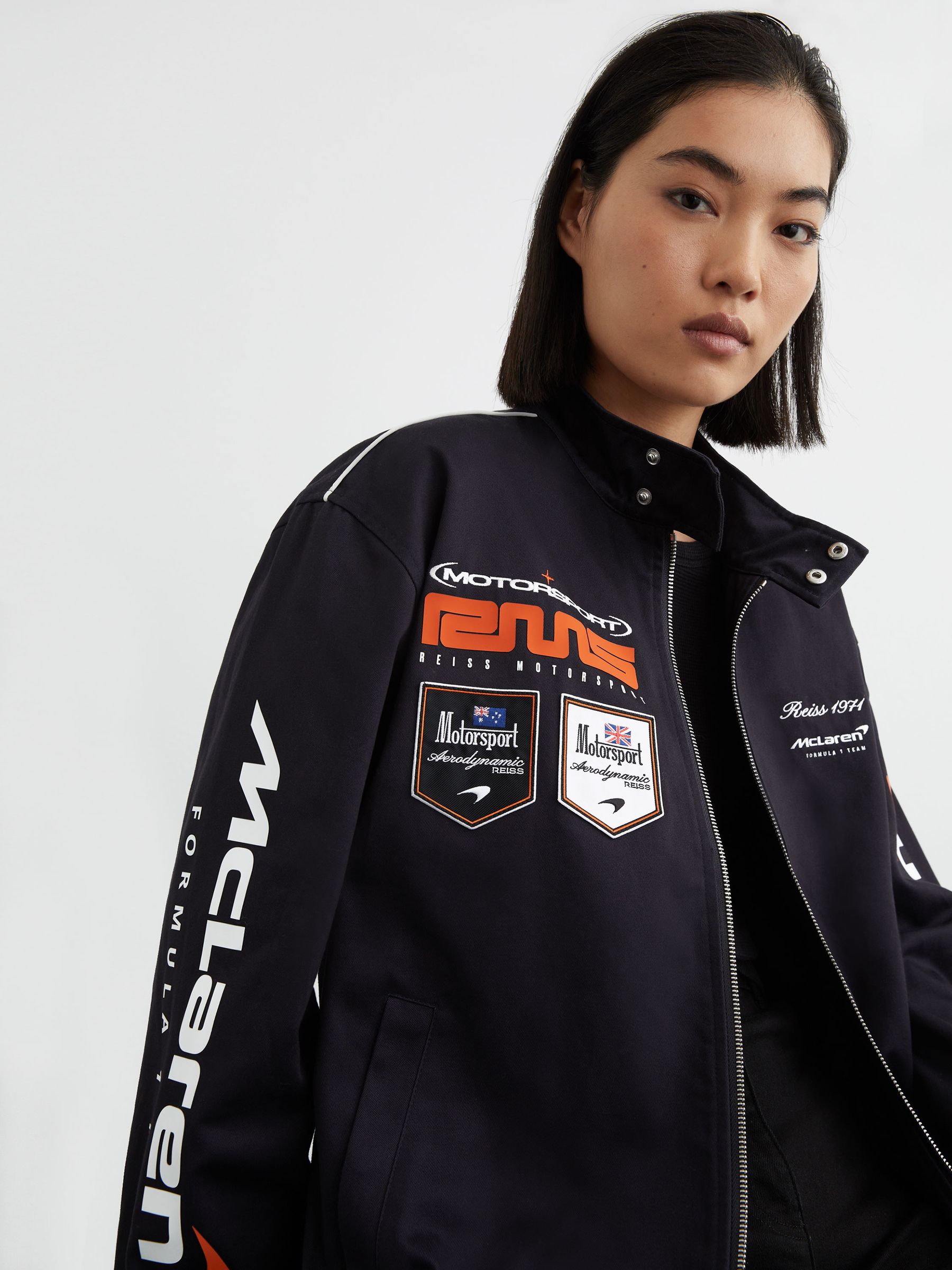 McLaren ナイロンジャケット ロゴ入り Buy Reiss Navy Mercer McLaren Racing Logo Jacket Unisex-Fit from