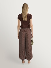 Posse Brown Evie Polka Dot Balloon Trousers - Image 2 of 4