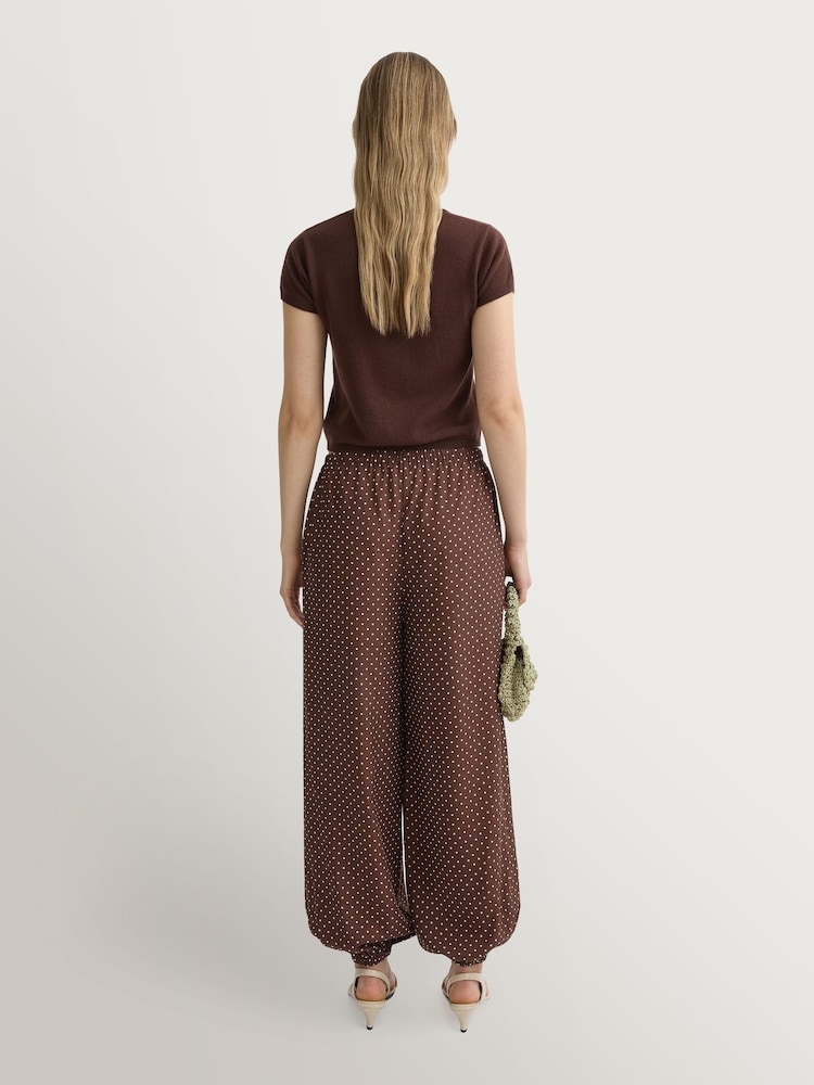 Posse Brown Evie Polka Dot Balloon Trousers - Image 2 of 4