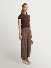 Posse Brown Evie Polka Dot Balloon Trousers - Image 3 of 4