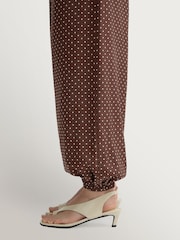 Posse Brown Evie Polka Dot Balloon Trousers - Image 4 of 4