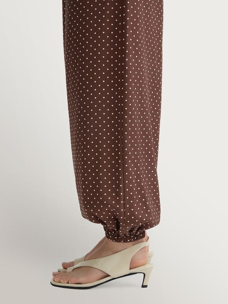 Posse Brown Evie Polka Dot Balloon Trousers - Image 4 of 4