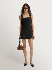 Posse Black Alice Linen Mini Dress - Image 1 of 3