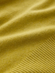 黄水晶色 黄色 - 超柔软短袖针织上衣 - 7的图像7｝