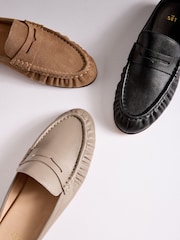 The Set Grey Premium Leather Suede Backless Loafers - Image 9 of 9