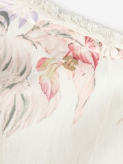 B by Ted Baker Lilac Palm Viscose Blend Beach Kimono Kaftan - Image 10 of 11