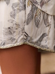 B by Ted Baker Mono Palm Viscose Beach Shorts - Image 4 of 5