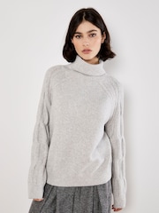 Apricot Melange Roll Neck Jumper - Imagen 2 de 5