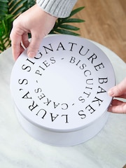 Minimal Typographic Cake Tin by No Ordinary Gift - Image 1 of 1