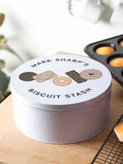 Biscuit Stash Personalised Cake Tin by No Ordinary Gift - Image 1 of 2