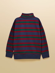 Navy Port Stripe - سويت شيرت بربع سحَّاب Alfie للأطفال من Joules - صورة 2 من 5