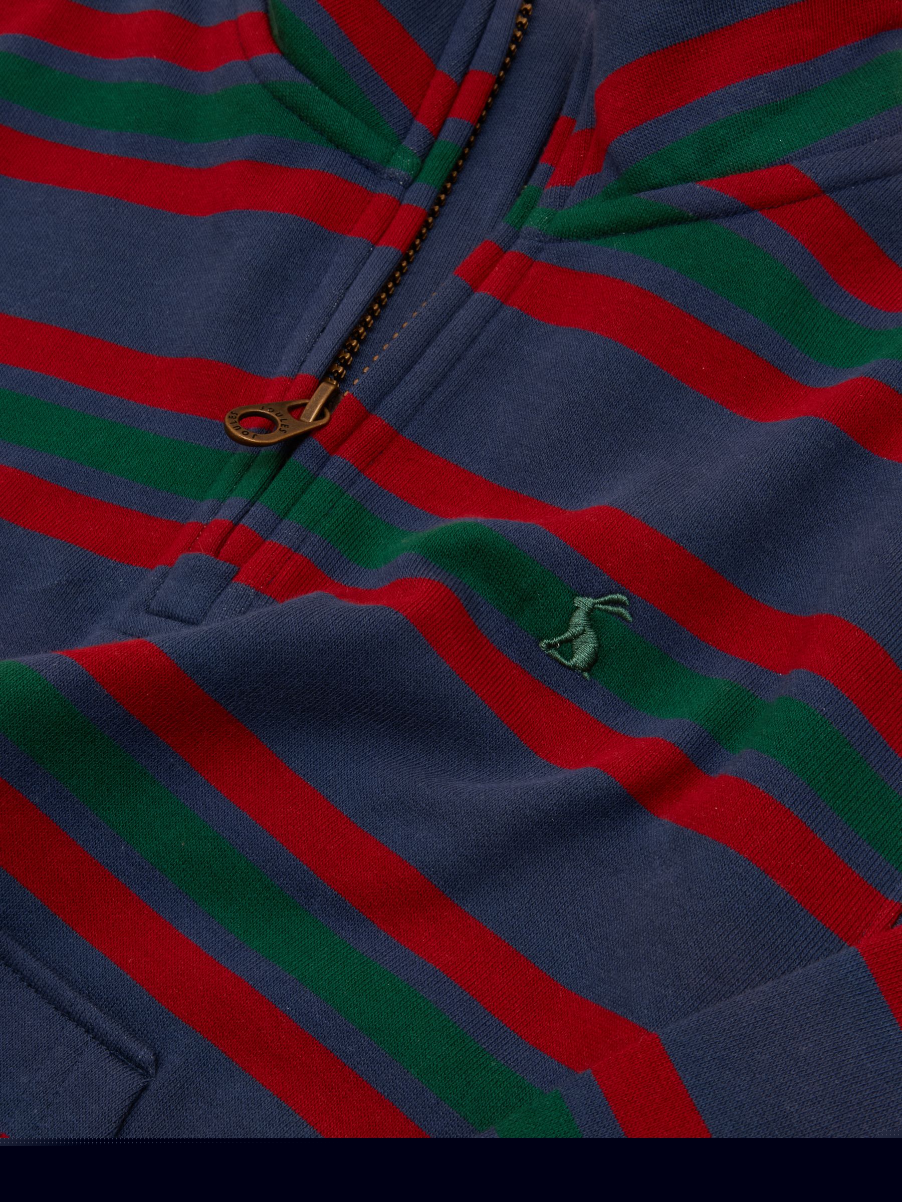 Navy Port Stripe - سويت شيرت بربع سحَّاب Alfie للأطفال من Joules - صورة 4 من 5