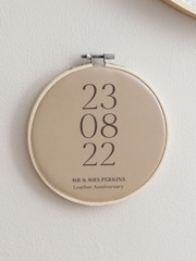 Special Date Leather Anniversary Hoop by No Ordinary Gift - Image 1 of 2