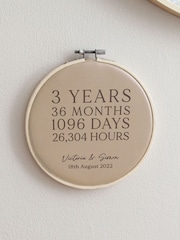 3 Years Together Leather Anniversary Hoop by No Ordinary Gift - Image 1 of 2