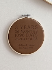 3 Years Together Leather Anniversary Hoop by No Ordinary Gift - Image 2 of 2