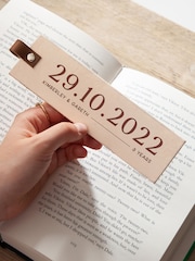 Special Date Engraved Leather Bookmark by No Ordinary Gift - Image 2 of 2